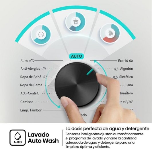 Lavadora Hisense WF1I9042BTP2 Carga Frontal 9 Kg 1400 rpm A Negra con Tecnología Inverter y Vapor