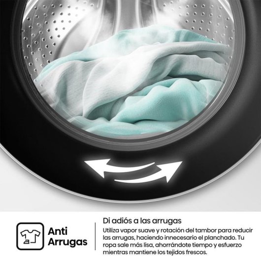 Lavadora Hisense WF1I9042BTP2 Carga Frontal 9 Kg 1400 rpm A Negra con Tecnología Inverter y Vapor