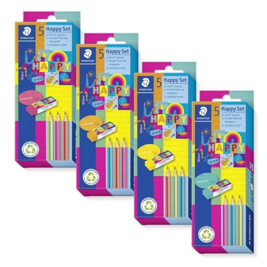Staedtler Happy - Set Mixto De Escritura Y Dibujo Creativo. Incluye 5 Piezas