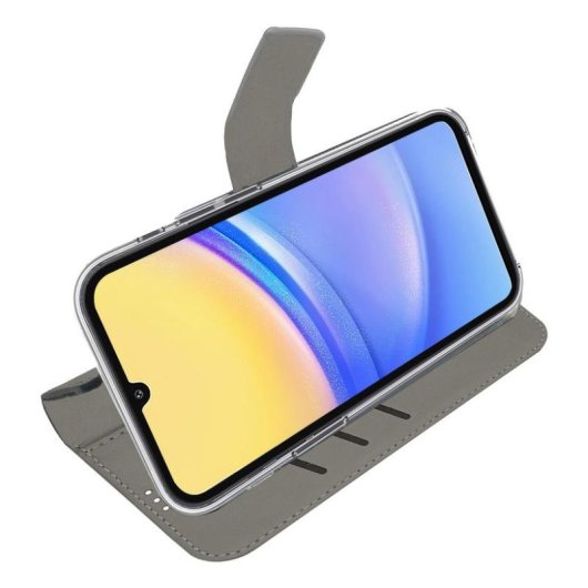 Funda para móvil Celly WALLY portefeuille cuir synthétique noir avec support pour Galaxy A15