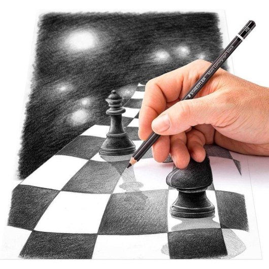 Lápis de Desenho Staedtler Mars Lumograph - Caixa de 6 B