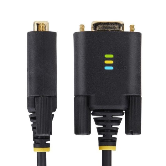 Adaptador USB a Serie StarTech.com 2 Puertos RS232 DB9 4m Negro Gris