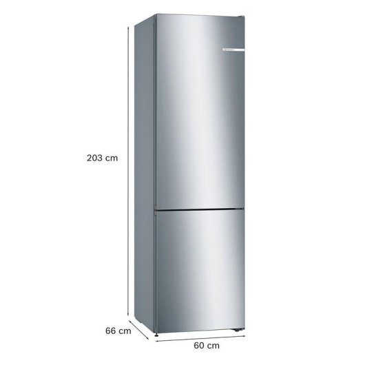 Frigorífico Combi Bosch Serie 4 KGN392LDC Total No Frost 203cm 368L D Acero inoxidable