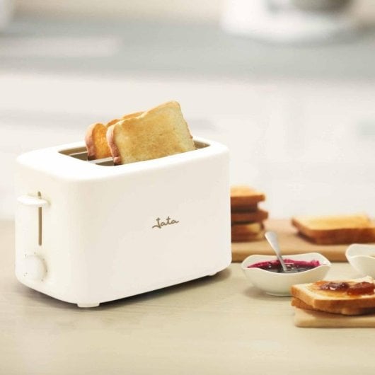 Tostadeira Jata JETT1048 2 fatias 750W branco controlo eletrónico