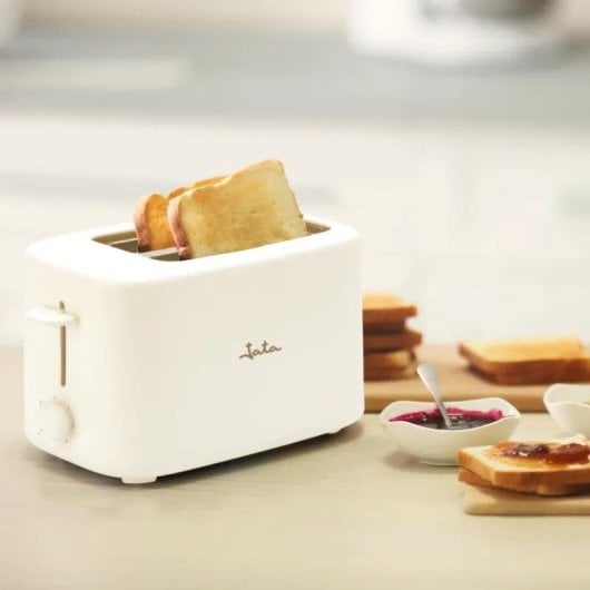 Tostadeira Jata JETT1048 2 fatias 750W branco controlo eletrónico