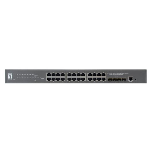 Switch LevelOne GTP-2871 Managed L3 24 Ports Gigabit PoE+ 4 SFP+