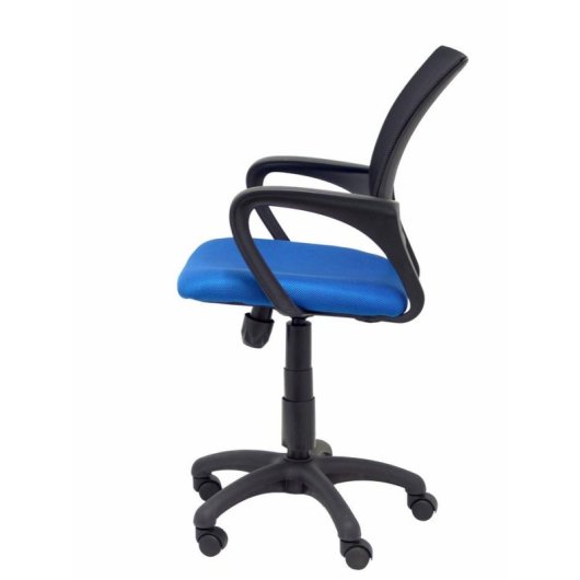 Bürostuhl Piqueras y Crespo 312AZ ergonomisch mit Netzrückenlehne und blauer Sitzfläche