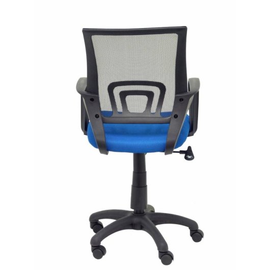 Bürostuhl Piqueras y Crespo 312AZ ergonomisch mit Netzrückenlehne und blauer Sitzfläche