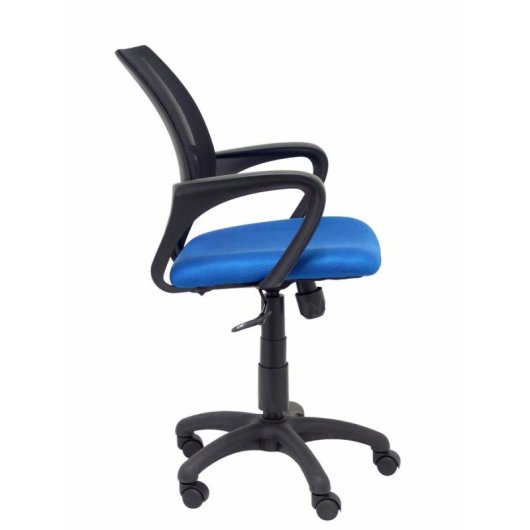 Bürostuhl Piqueras y Crespo 312AZ ergonomisch mit Netzrückenlehne und blauer Sitzfläche