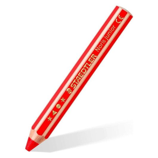 Staedtler Noris Junior - Lot de 6 crayons de couleur 3 en 1 extra-épais avec taille-crayon offert