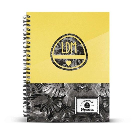 Cuaderno Espiral A5 Karactermania La Diversión De Martina 120h Cuadro 5mm 6 Taladros