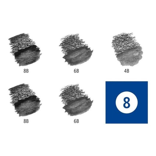 Lápices de Grafito Acuarelables Staedtler Mars Lumograph Caja Metálica 5 Unidades