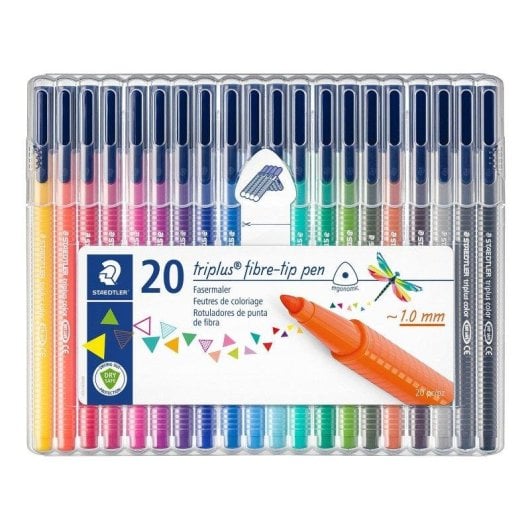 Staedtler Triplus Color - Lot de 20 stylos de couleur brillants