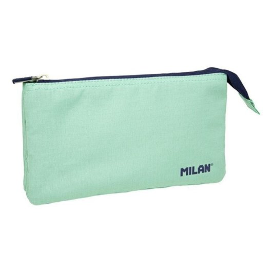 Milan 1918 - Porte-clés scolaire rectangulaire 5 compartiments Vert