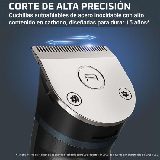 Cortapelos Multifunción Rowenta X Series 700 TN9610 Inalámbrico 270min 33 Longitudes 7 Peines Seco y Húmedo Carga Rápida
