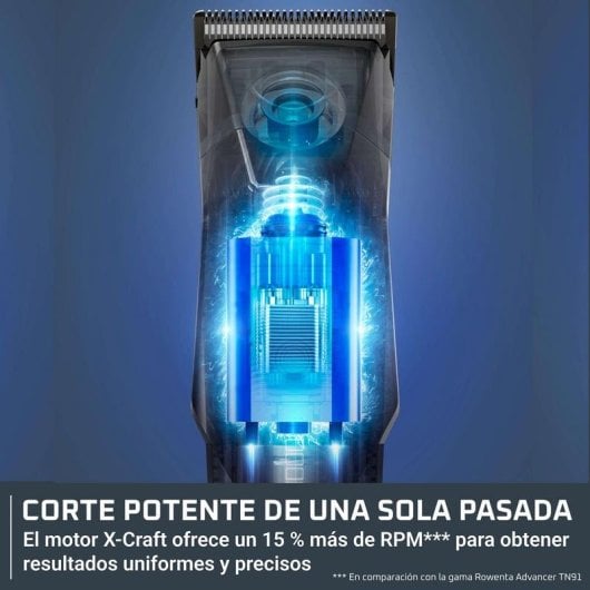 Cortapelos Multifunción Rowenta X Series 700 TN9610 Inalámbrico 270min 33 Longitudes 7 Peines Seco y Húmedo Carga Rápida