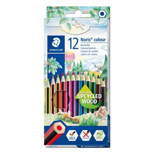Lápis de Cor Staedtler Noris colour 185 em Caixa de Cartão com 12 Unidades