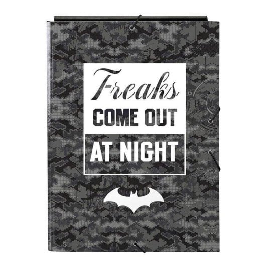 Carpeta A4 Safta Batman Nigth 3 Solapas Cierre Gomas