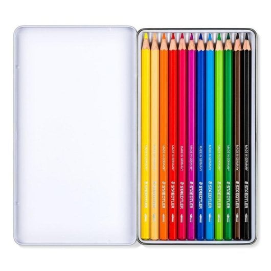 Lápis de Cores Staedtler Design Journey Caixa Metal 12 Unidades