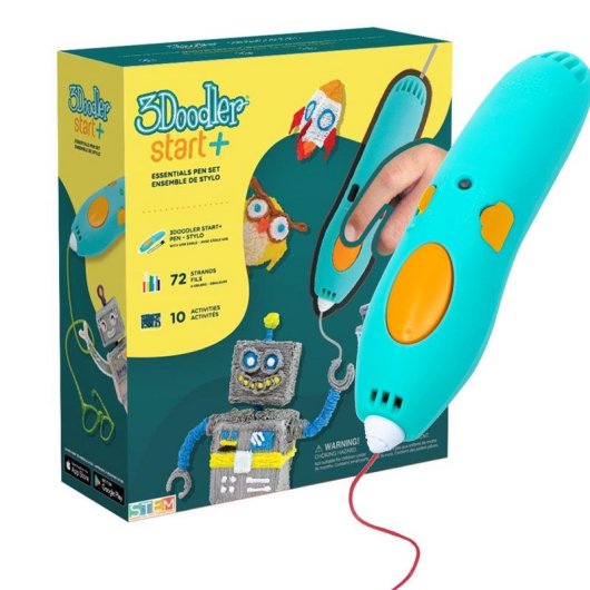 Lápiz 3D 3Doodler Start Plus ECO Turquesa/Amarillo USB