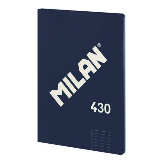 Libreta A4 Milan 430 Encolada Papel Pautado 48 Hojas 95gr Azul