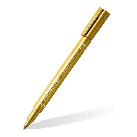 Staedtler - Blister com 2 Canetas Metálicas de Ponta Fina Prateado e Dourado