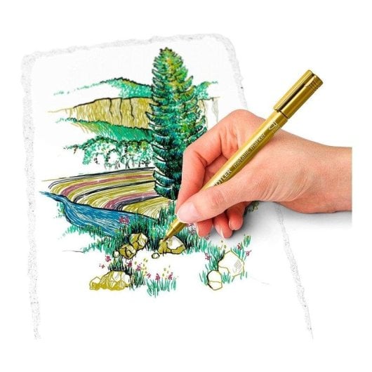 Staedtler - Blister com 2 Canetas Metálicas de Ponta Fina Prateado e Dourado