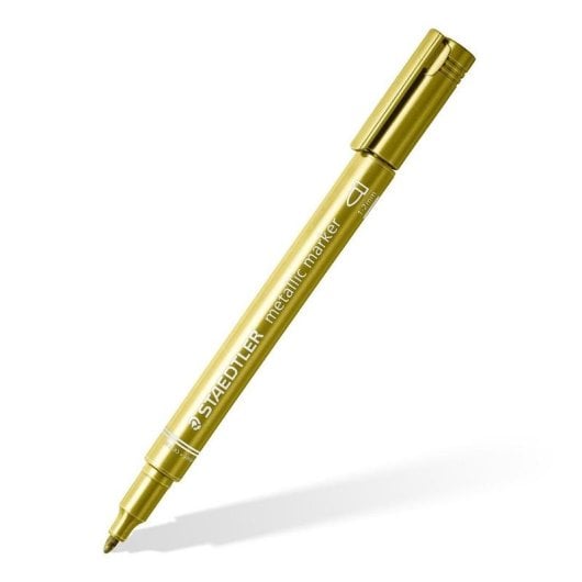 Staedtler - Blister com 2 Canetas Metálicas de Ponta Fina Prateado e Dourado