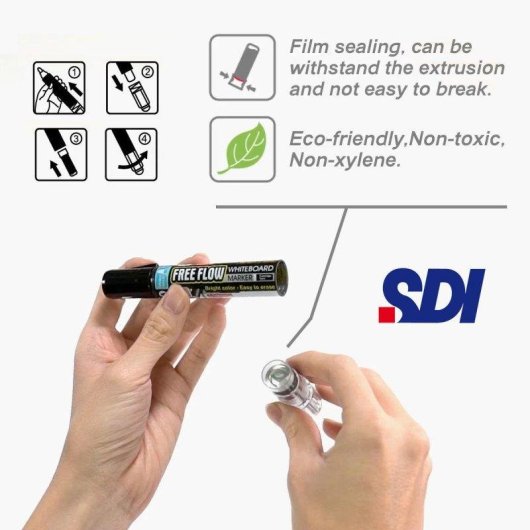 Cartuccia di ricarica Sdi Free Flow per lavagna bianca, rosso