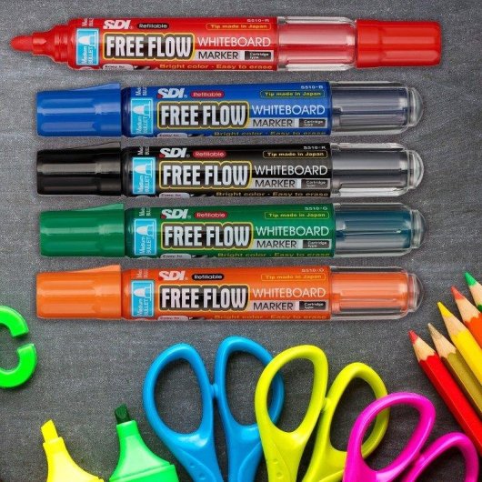 Cartuccia di ricarica Sdi Free Flow per lavagna bianca, rosso