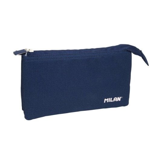Estuche Scolaire Rectangulaire 5 Compartiments Milan 1918 Bleu