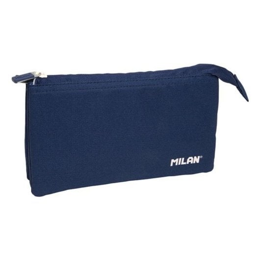 Estuche Scolaire Rectangulaire 5 Compartiments Milan 1918 Bleu