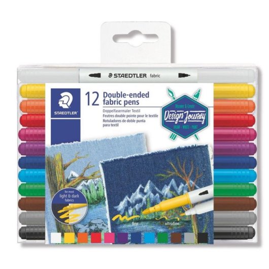 Marcatori Tessili Doppia Punta Staedtler Design Journey Scatola da 12