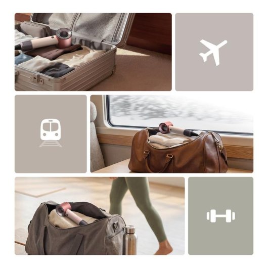 Secador de Pelo de Viaje Dyson Supersonic Travel 1220W 3 Temperaturas 2 Velocidades Rosa