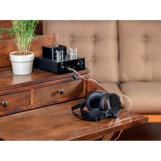 Casque Monoprice M1060 filaire ouvert noir et marron pour musique