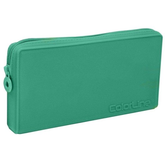 Borsa Scolastica in Silicone Colorline Piatto Tocco Morbido Verde Scuro