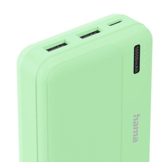 Batería Externa Hama Pocket 10 10000 mAh Polímero de Litio Verde