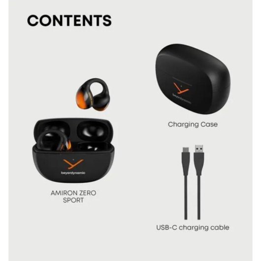 Casque Beyerdynamic AMIRON ZERO sans fil Bluetooth pour sport, design ouvert noir orange