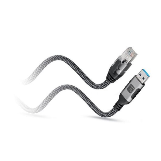 Netzwerkkabel Techly ICOC U3A-RJ45-020 2 m Cat6 USB-A nach RJ-45