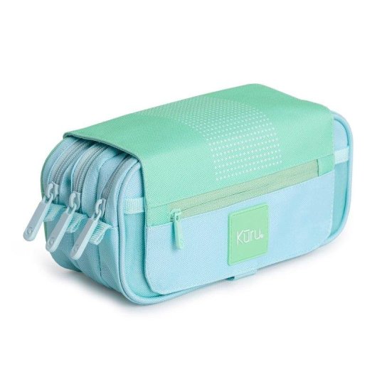 Estuche Portatodo Triple Grafoplás Kuru Verde 23 x 12 x 14 cm