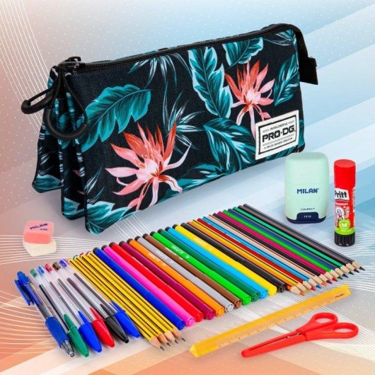 Estuche Triple Karactermania PRODG Portatodo Savage con Material Escolar