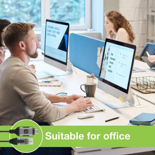 Netzwerkkabel Techly ICOC U3C-RJ45-075 Cat6 7,5 m USB-A nach RJ-45