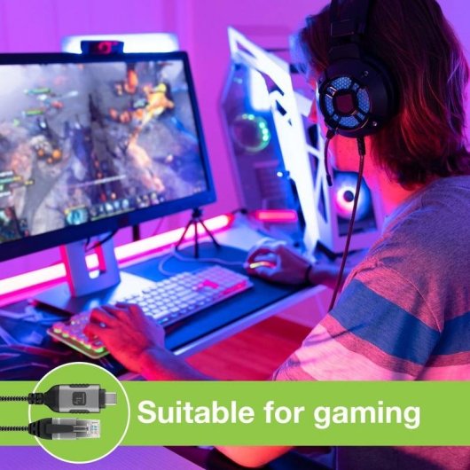 Netzwerkkabel Techly ICOC U3C-RJ45-075 Cat6 7,5 m USB-A nach RJ-45