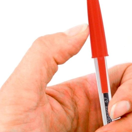 Pack de 50 Bolígrafos Transparentes Q-Connect Punta Media Rojo