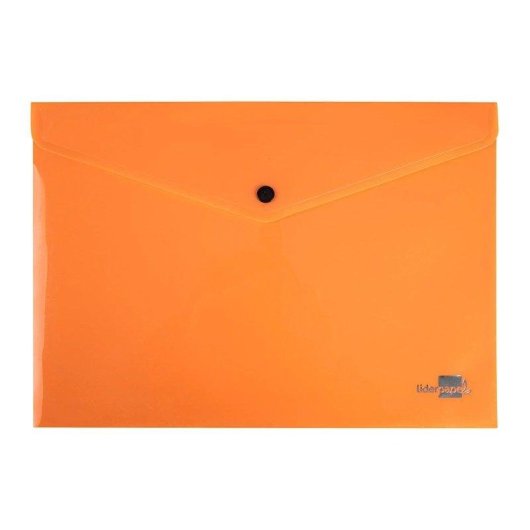Carpeta Dossier Liderpapel Broche Polipropileno DIN A4 50 Hojas Naranja Fluor