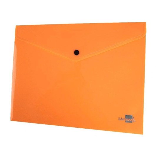 Carpeta Dossier Liderpapel Broche Polipropileno DIN A4 50 Hojas Naranja Fluor