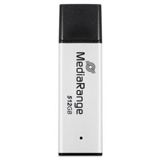 Memoria USB MediaRange MR1904 512 GB USB-A 3.2 Gen 1 250 MB/s negra y plata