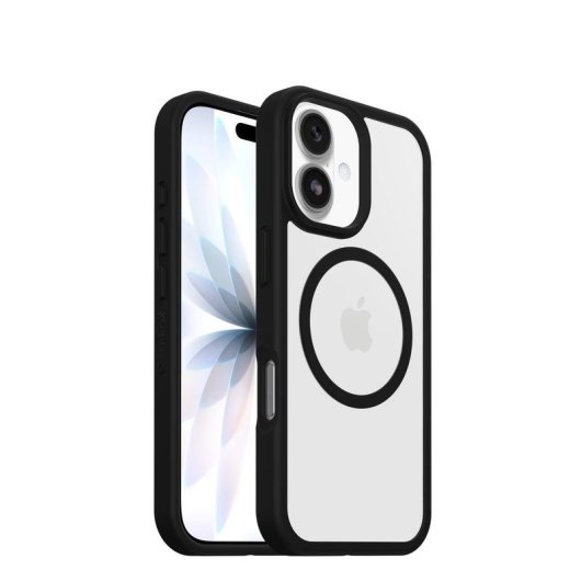 Funda para móvil OtterBox React MagSafe Cover plástico preto transparente para iPhone 17