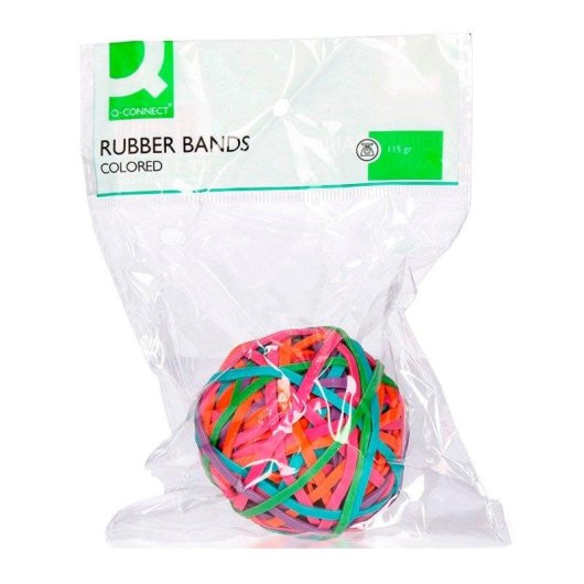 Bola de Gomillas Elásticas Q-Connect Nº 5 100 Unidades Colores Surtidos