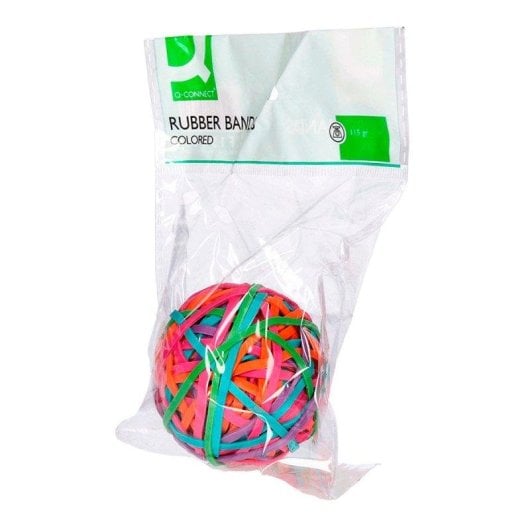 Bola de Gomillas Elásticas Q-Connect Nº 5 100 Unidades Colores Surtidos